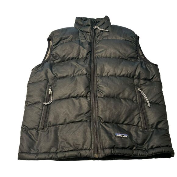Patagonia Women’s Size L Down Puffer Vest Black Insulated Winter Gorpcore Basic - Picture 1 of 7